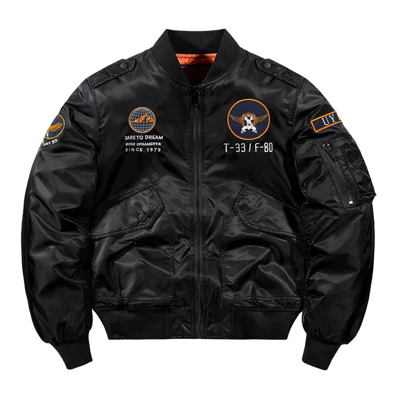 Men's MA-1 Flight Bomber Jacket | Classic Military Cargo Style Coat