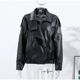 Chic Stand Collar Leather Jacket