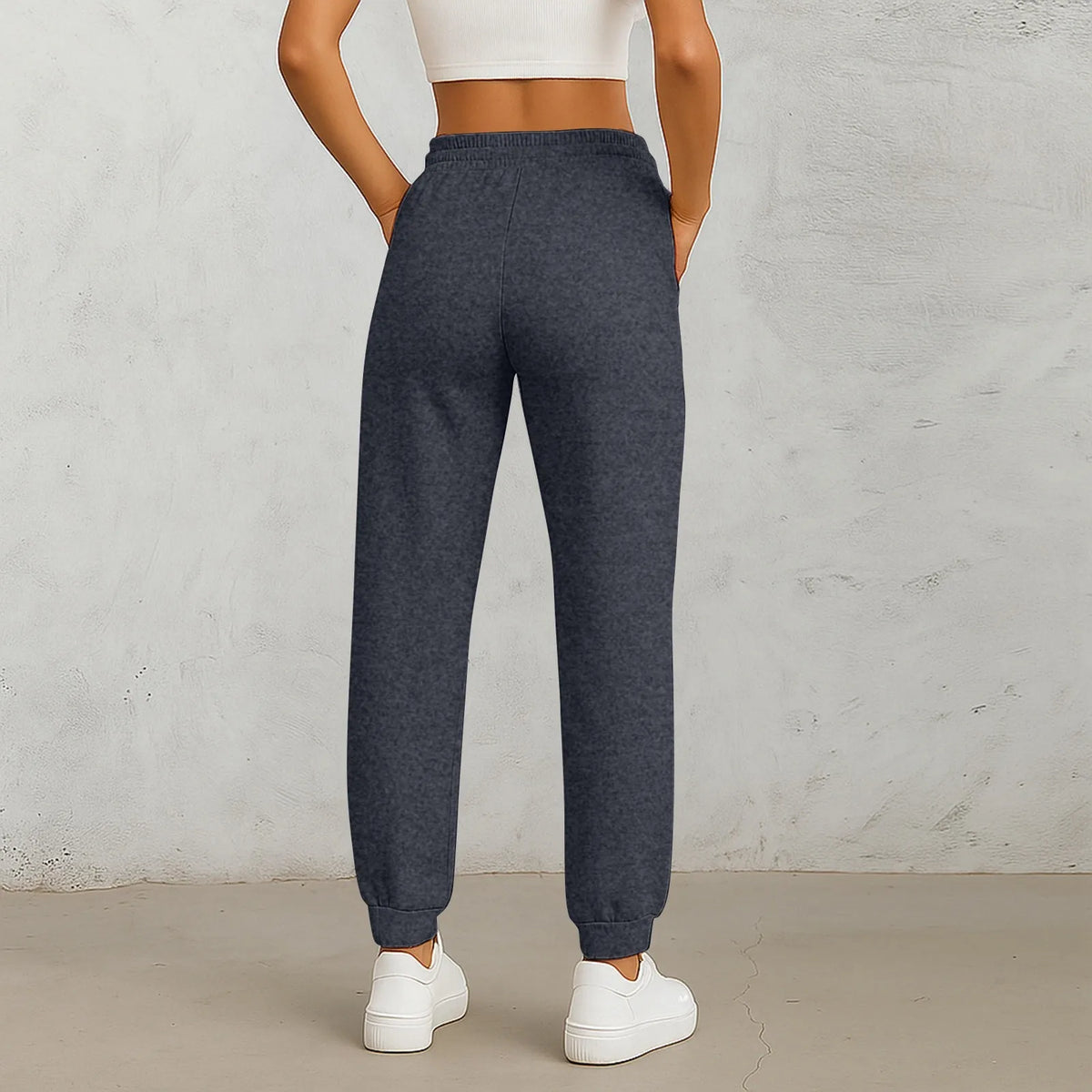 Women's High-Waist Drawstring Straight-Leg Pants