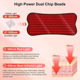 210 LEDs Red Infrared Light Therapy Pad Beauty Devices For Face,Body Back Knee Hands Feet Relief Portable 660nm 850nm Heat Pad