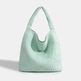 Shoulder bag Woven Bag for Women Europe and the United States popular PU leather soft fabric women underarm bag