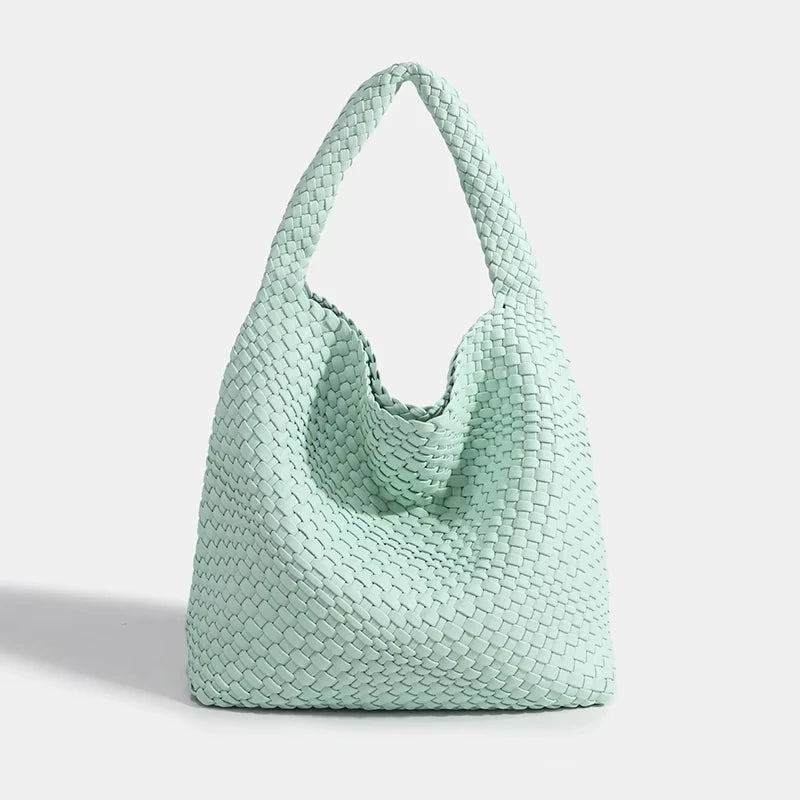 Shoulder bag Woven Bag for Women Europe and the United States popular PU leather soft fabric women underarm bag