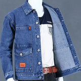 Men's Stylish Blue Denim Jacket – Loose Fit Casual Y2K Jean Coat (USA Made)