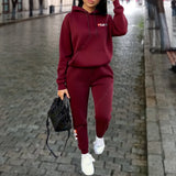Women's Tracksuit Hoodies Trousers 2PCS Suit Winter Sports Jogging Outfits Fashion Street Designer Clothes for Women Pants Set