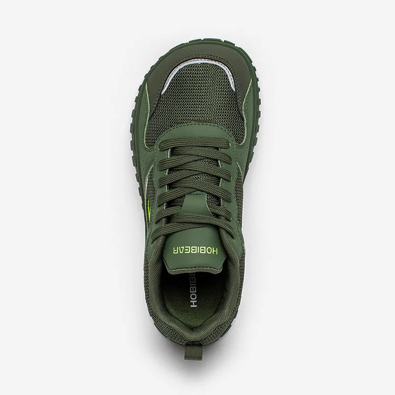 HOBIBEAR Unisex Wide Toe Sneakers Comfortable Walking Shoes Lace Up Outdoor Travel Breathable Running Sneakers
