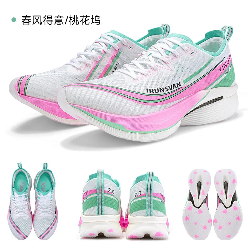 IRUNSVAN Shadow Wing 2.0 Carbon Plate Professional Marathon Running Shoes Men Lightweight Cushioning Training Outdoor Sneakers