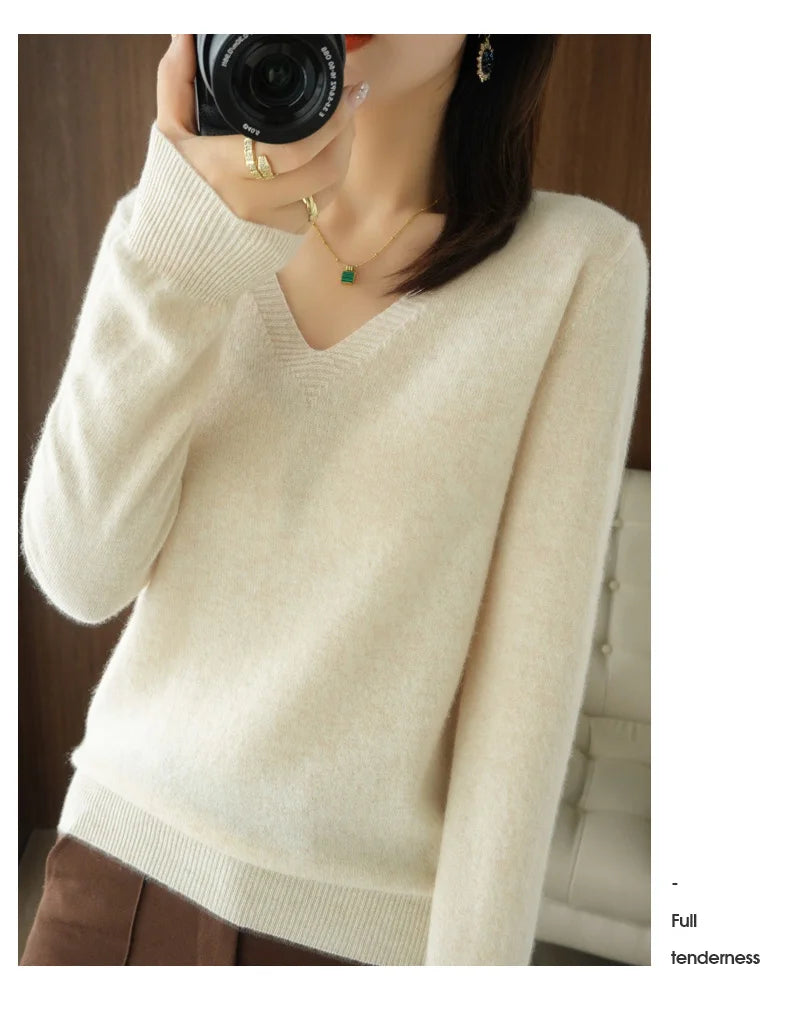Women’s Lace V-Neck Knit Sweater