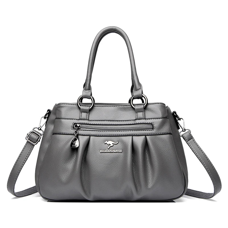 Three Layers Luxury Casual Tote Women Bag Top Quality Pu Leather Ladies Hand Bags for Women Big Shoulder Crossbody Bags Sac New