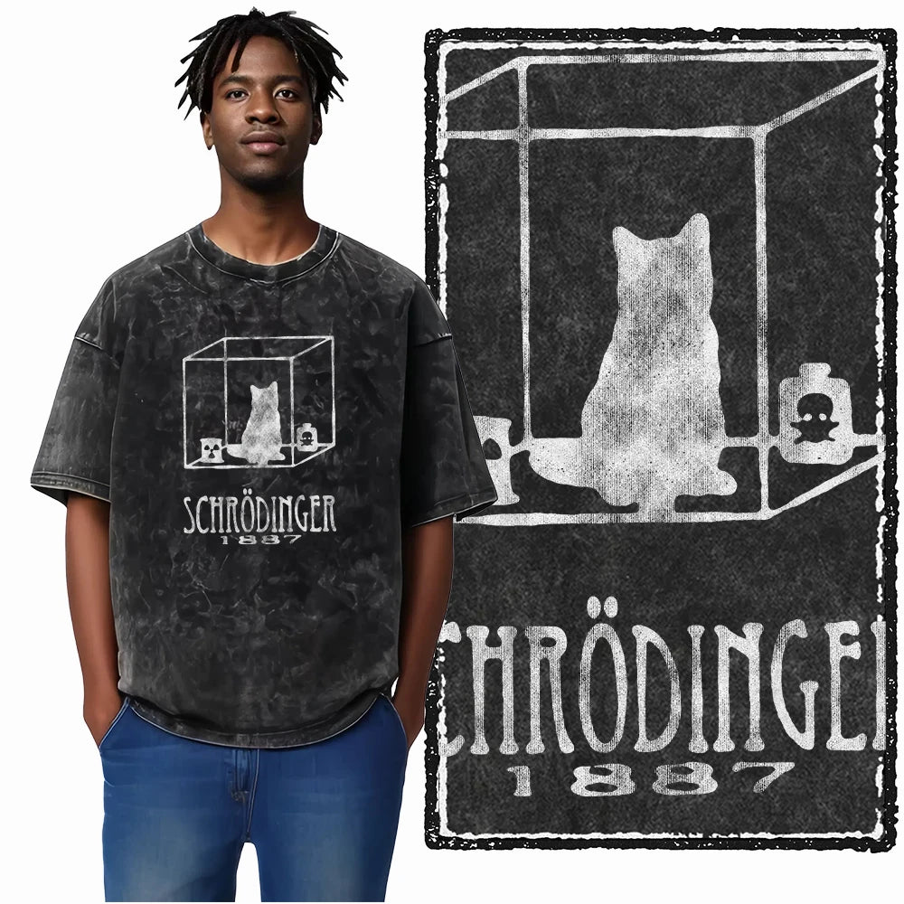 DB Cat Acid-Washed Graphic Tee