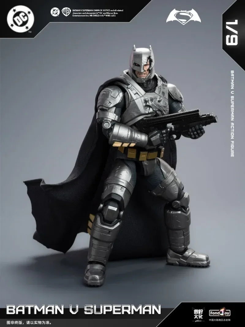 In Stock Fondjoy Batman VS Superman 1:9 Scale Action Figure Set DC Comics Movie Authentic Interchangeable Heads Boys Gifts Model