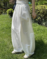 Women’s High-Waist Cotton Wide-Leg Pants
