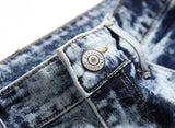 KAKAN Slim Straight Jeans for Men | Dark Blue Stretch Denim