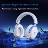 MCHOSE V9 Pro Gaming Headset, Over-Ear Quad-Mode Wireless Bluetooth Headphones for PC with Microphone (Delta Style)