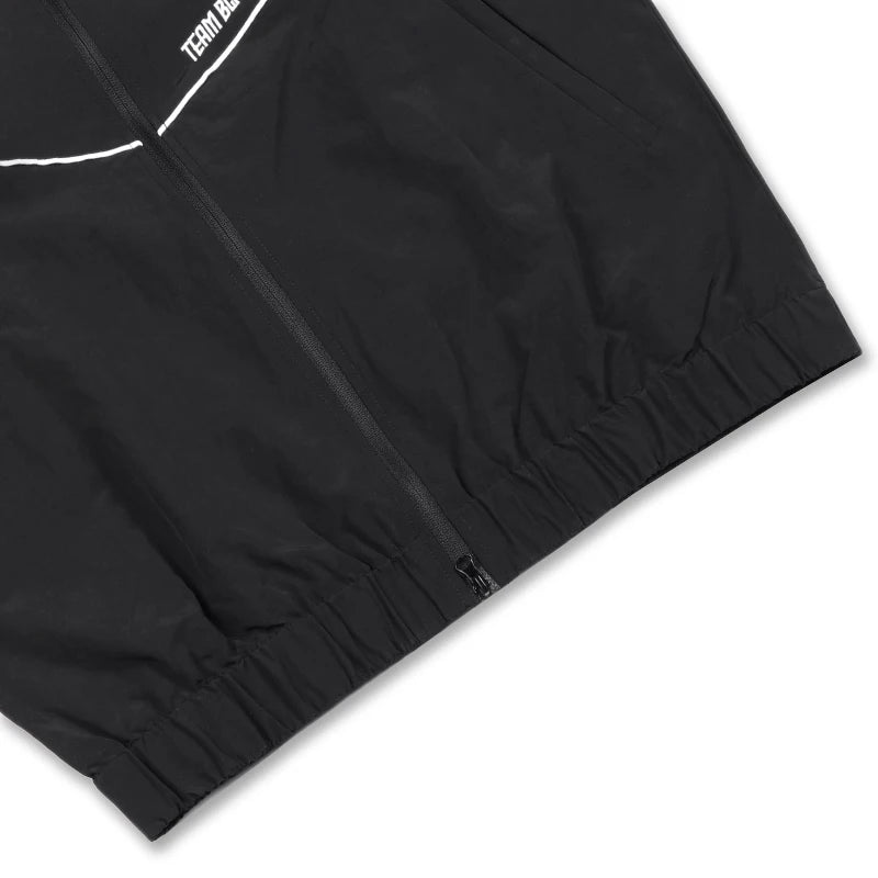 Jinx Team Black Jacket Unisex Windbreaker Sports Coat Men Women Loose Track Activewear Long Sleeve Top Embroidery Y2k Outerwears