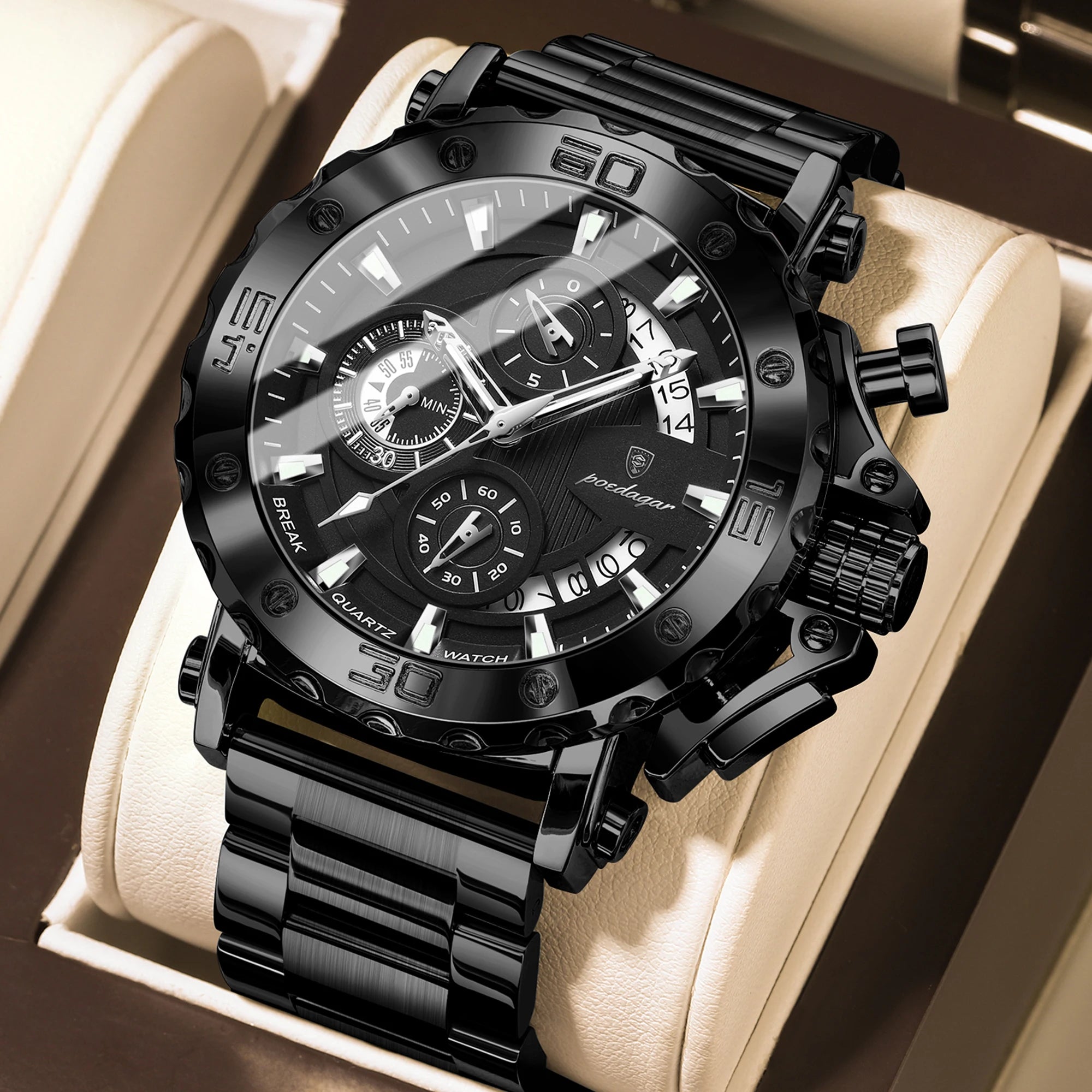 POEDAGAR 892 Luxury Men's Chronograph Watch