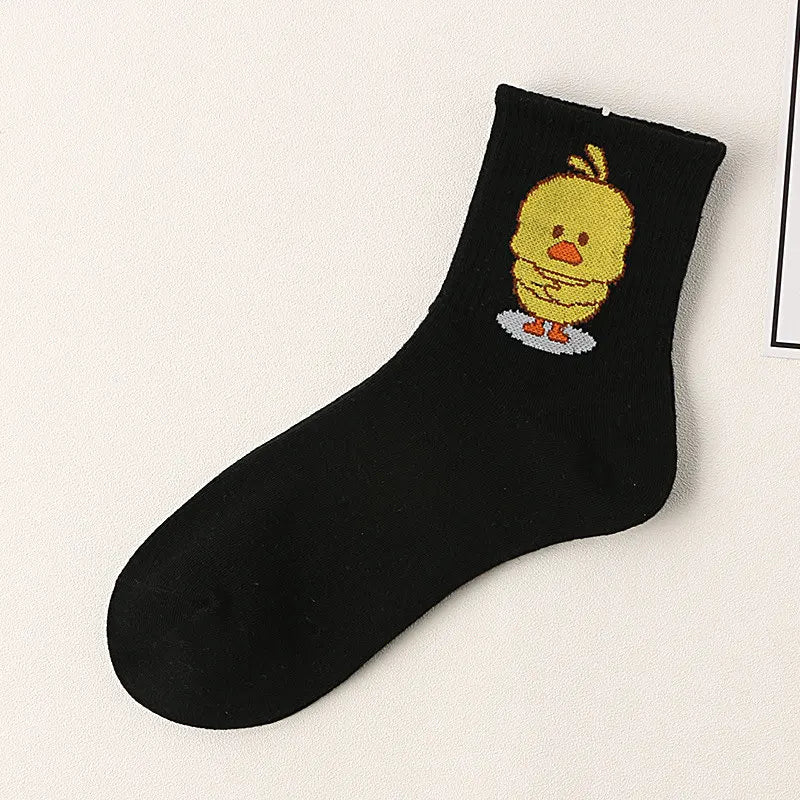 Dancing Duck Cartoon Art Socks