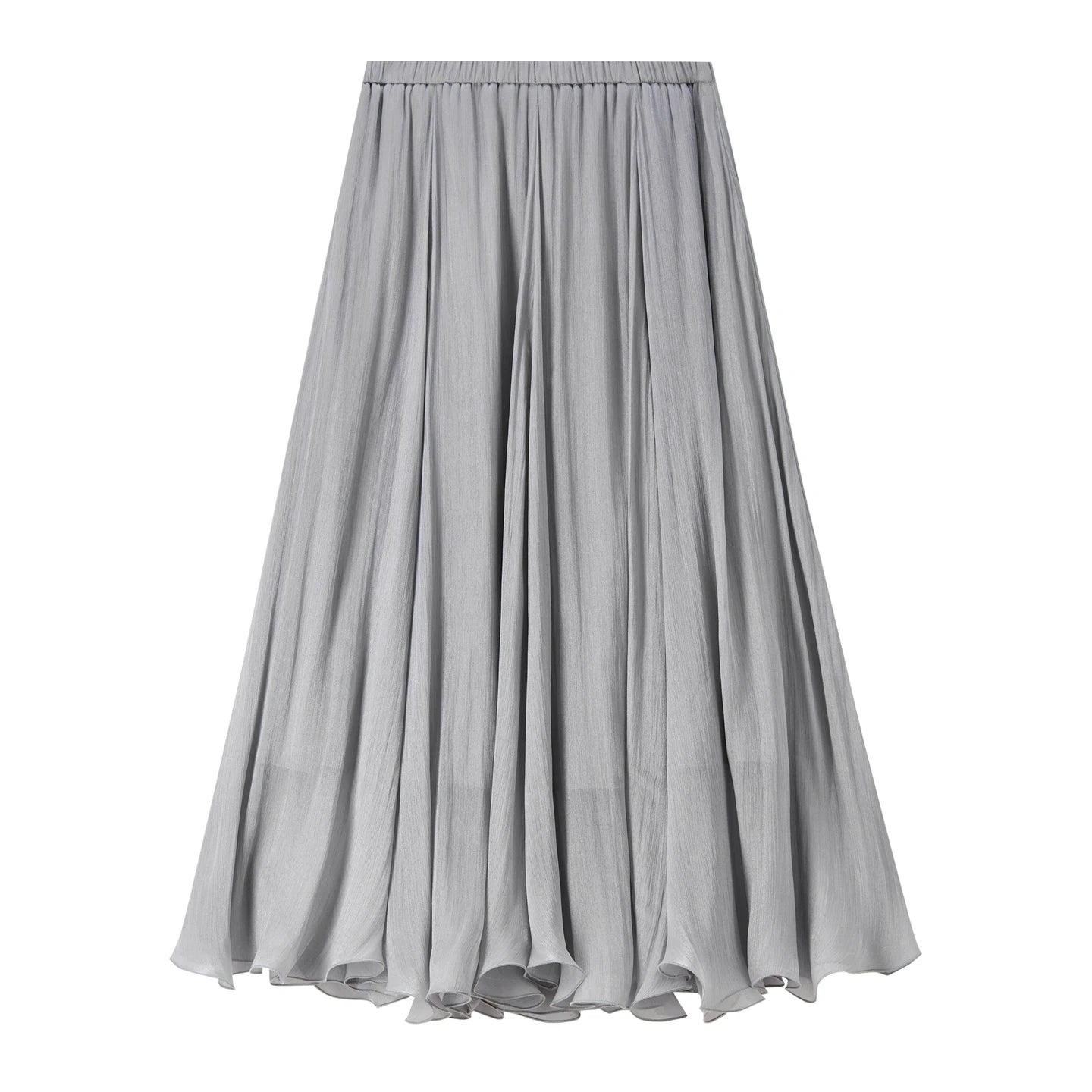 Sentubila Flowy A-Line Skirt – Iridescent Sheen