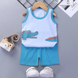 Kids' Cotton Summer Vest & Shorts Set