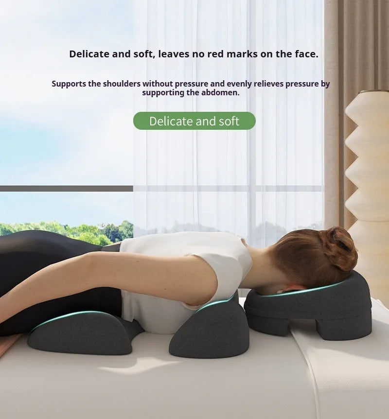 Professional Salon Facial Pillow for Face Down Massage, Ergonomic Face Cradle with Breathing Hole for Spa,Facial,Lash Extensions