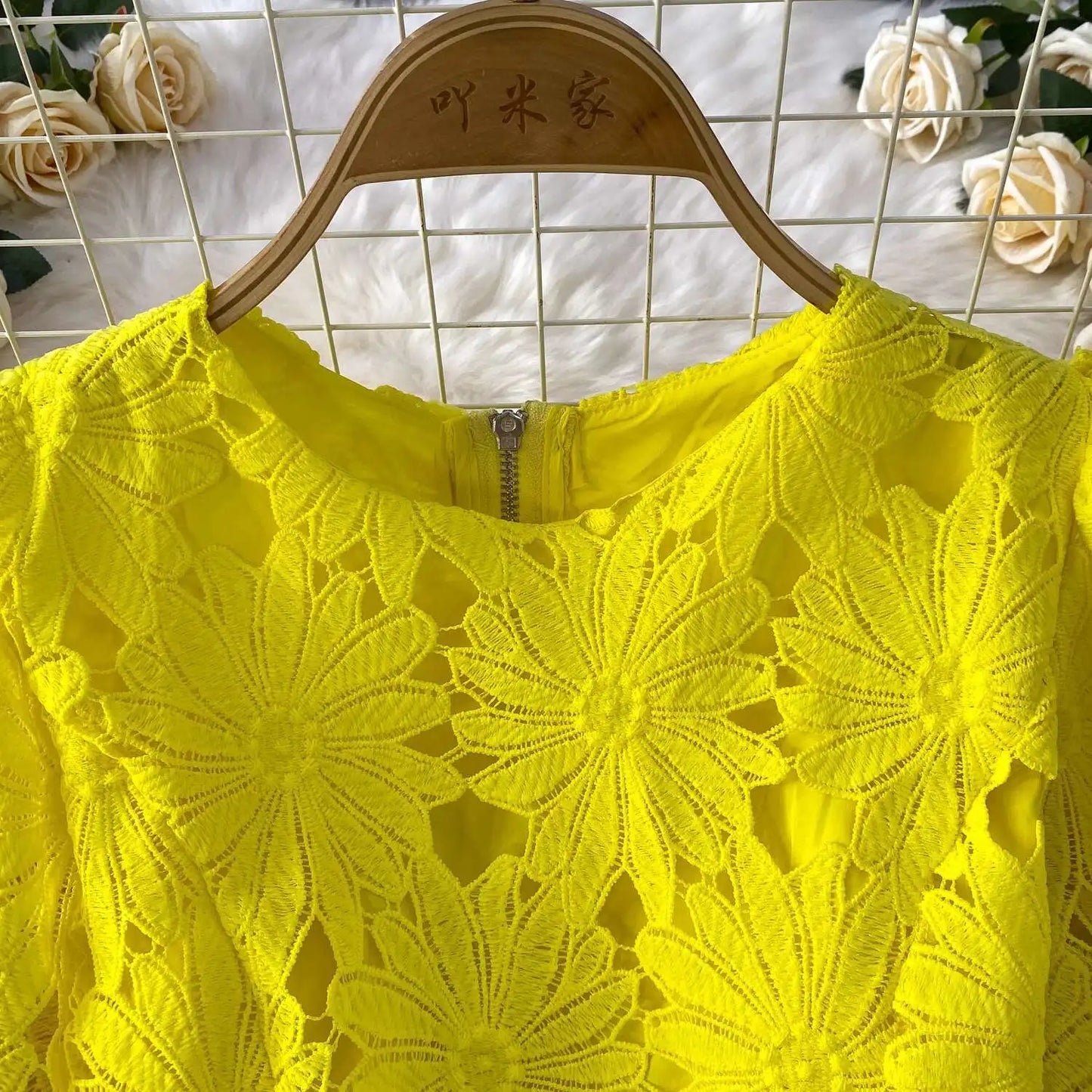 Elegant Crochet Embroidery 2-Piece Set