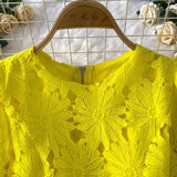 Elegant Crochet Embroidery 2-Piece Set