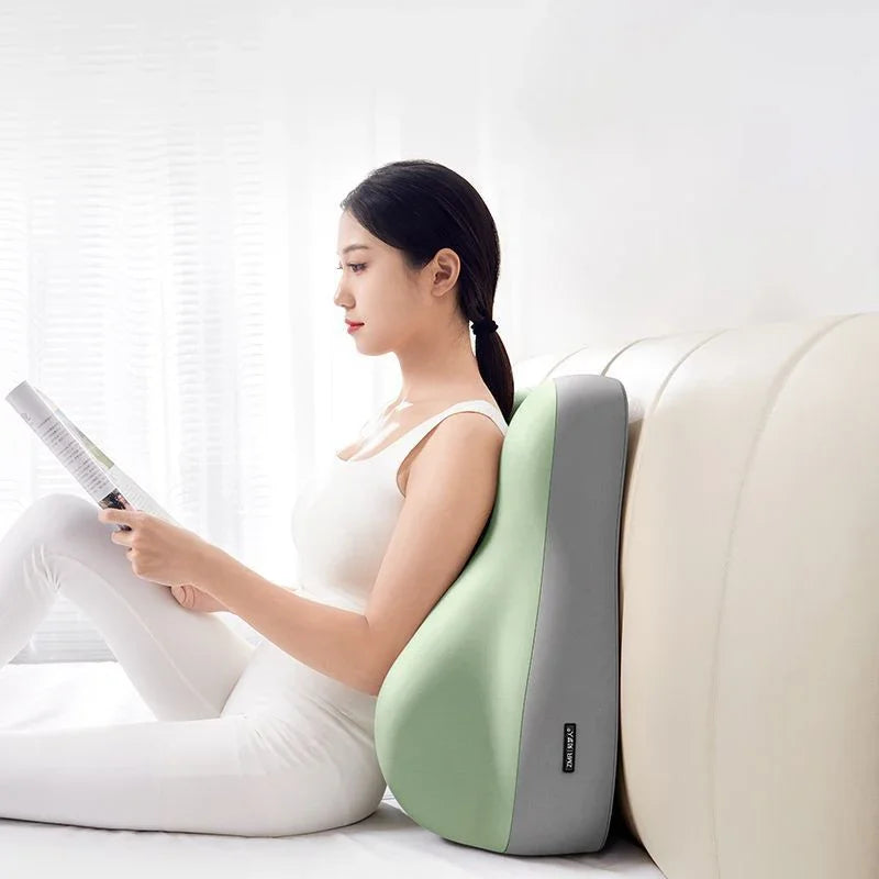Ergonomic Memory Foam Waist Cushion Green Contoured Tummy Pillow Multi-Functional Support Pillow for Prone Sleep & Reading