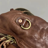 Vintage luxury genuine leather large capacity men's backpacks outdoor daily travel handmade soft real cowhide laptop schoolbags