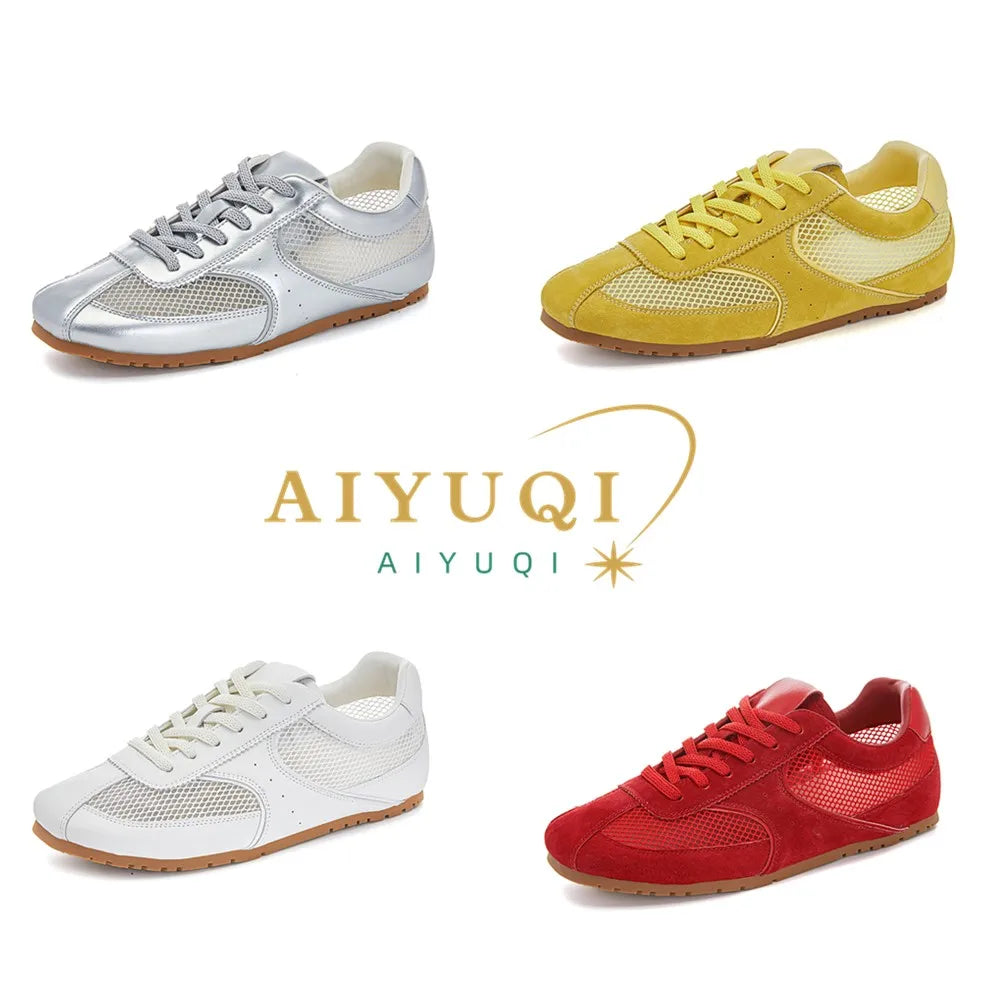 AIYUQI Women's Mesh Flat Sneakers – Elegant Summer Style