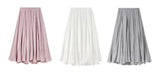 Sentubila Flowy A-Line Skirt – Iridescent Sheen