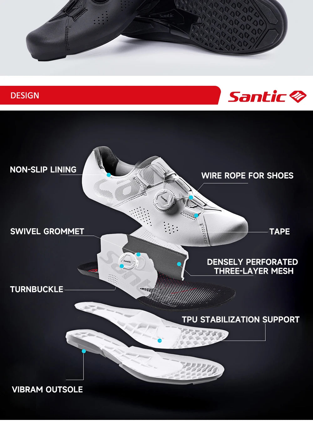 Santic Cycling Non-lock Flat Shoes Men Outdoor Sports MTB Bike Shoes Women Adjustable Casual Road Sneakers Comfortable Asia Size