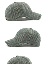 Unisex Checkered Baseball Cap with Adjustable Strap