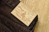 SauceZhan Brown Selvedge Denim Tapered Jeans – 13.8 oz