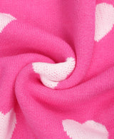 Women's Oversized Fuzzy Heart Knit Pullover Sweater