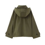 European Style Hooded Trench Jacket