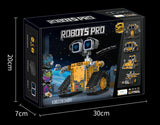 Digital display 5-in-1 transformable robot model assembly, remote control robot building blocks toy, children's toy gift