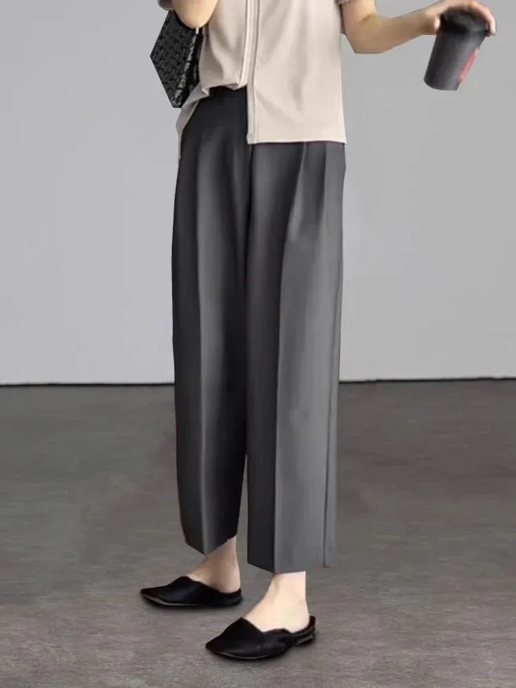 Women's High-Waist Ankle-Length Office Pants