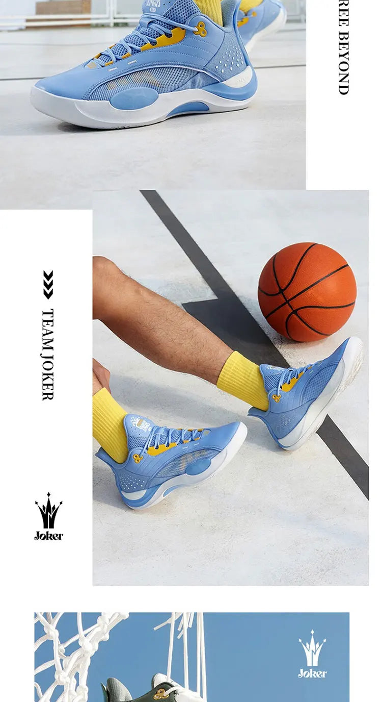 361 Degrees Team Joker Men Basketball Shoes Combat Rebound Anti-slip Wear-resistant CQT-QU!K Stable High-top Sneakers 572511105