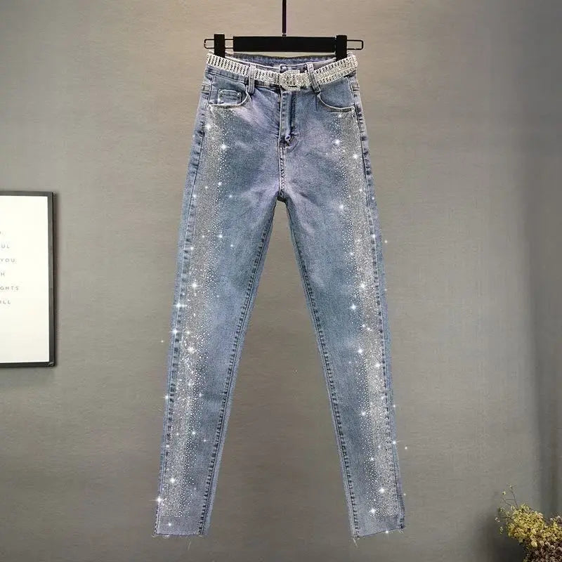 Women's High-Waist Slim Denim Pencil Jeans | S–5XL