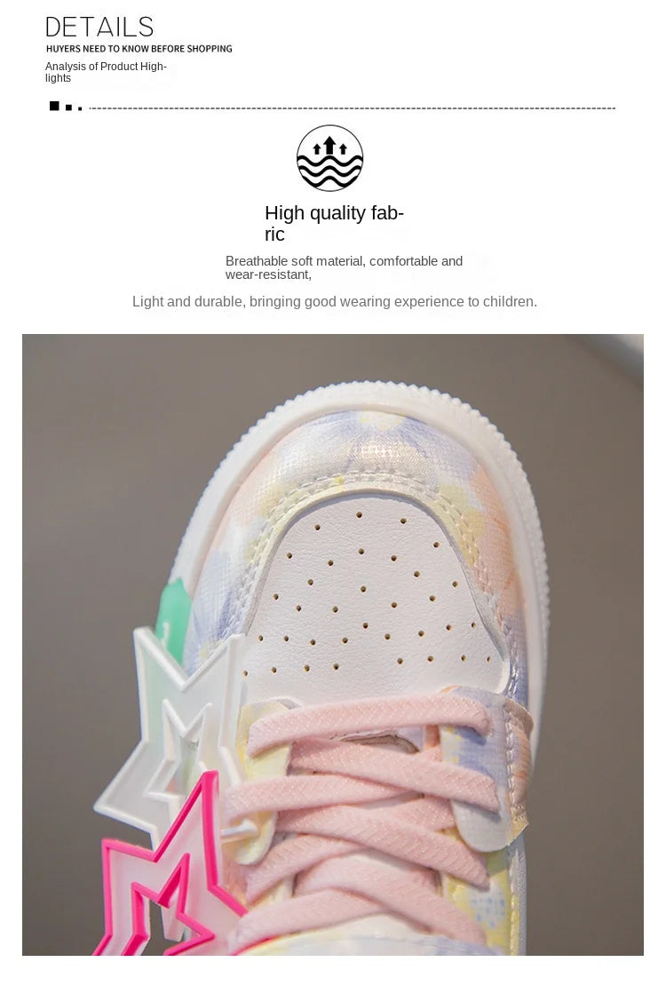 Classic Kids' Leather Fashion Sneakers