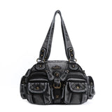 Vintage Women Handbags Satchel Top-handle Handbag PU Shoulder Bag Dumpling Pack Give Gifts Shoulder Bags Phone Money Pack