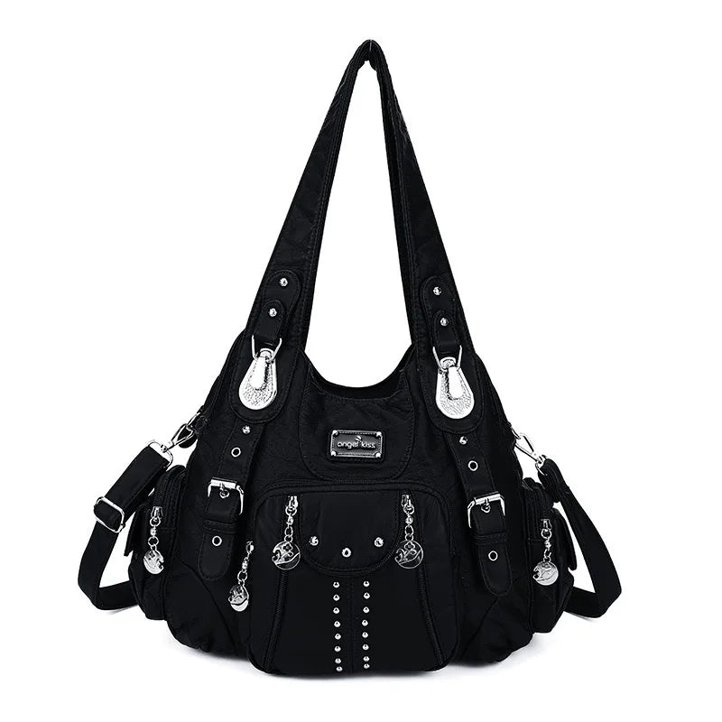 Women Fashion Handbags Women Shoulder Bags PU Leather Handbag Female Satchel Big-capacity Shoulder Purse Bag Bolsa Feminina