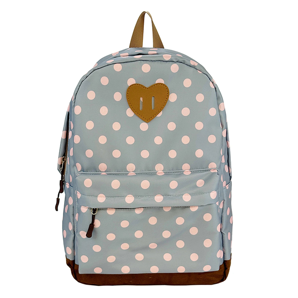 Women Nylon Polka Dot Cute Backpack Multiple Pockets Cute Playful Bookpack Travel Daypack Bag for Teens Girls College Commute