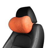 Forbell Car Headrest Pillow Suede Fabric Car Neck Pillow Car Seat Pillow Rest Headrest Memory Foam Headrest Car Accessories