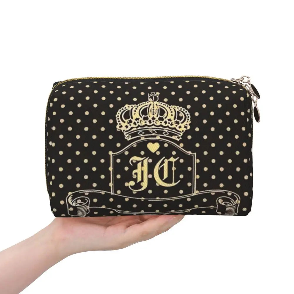 J-Juicy-C-Couture Makeup Bag Zipper Pouch Travel Cosmetic Bags Large Leather Portable Cosmetic Bag for Women