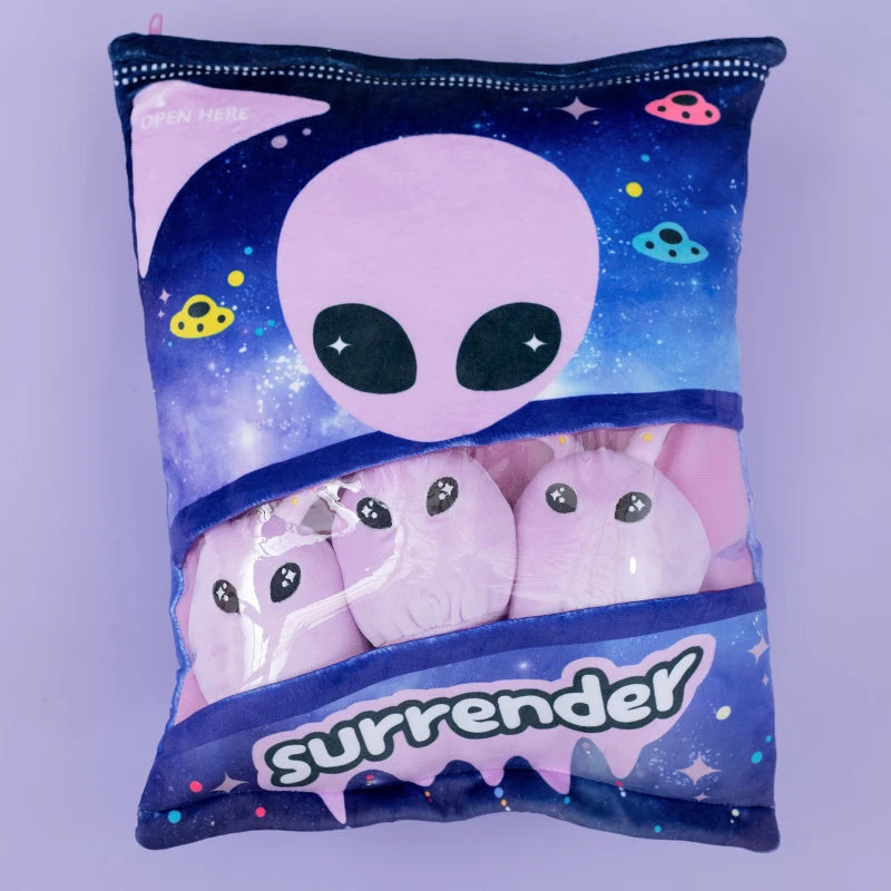 A Bag of Snakes Plush Pillow Cute Boba Tea Cookies Plush Toy Pudding Cake Alien Bat Plushies Hug Pillow Birthday Gift