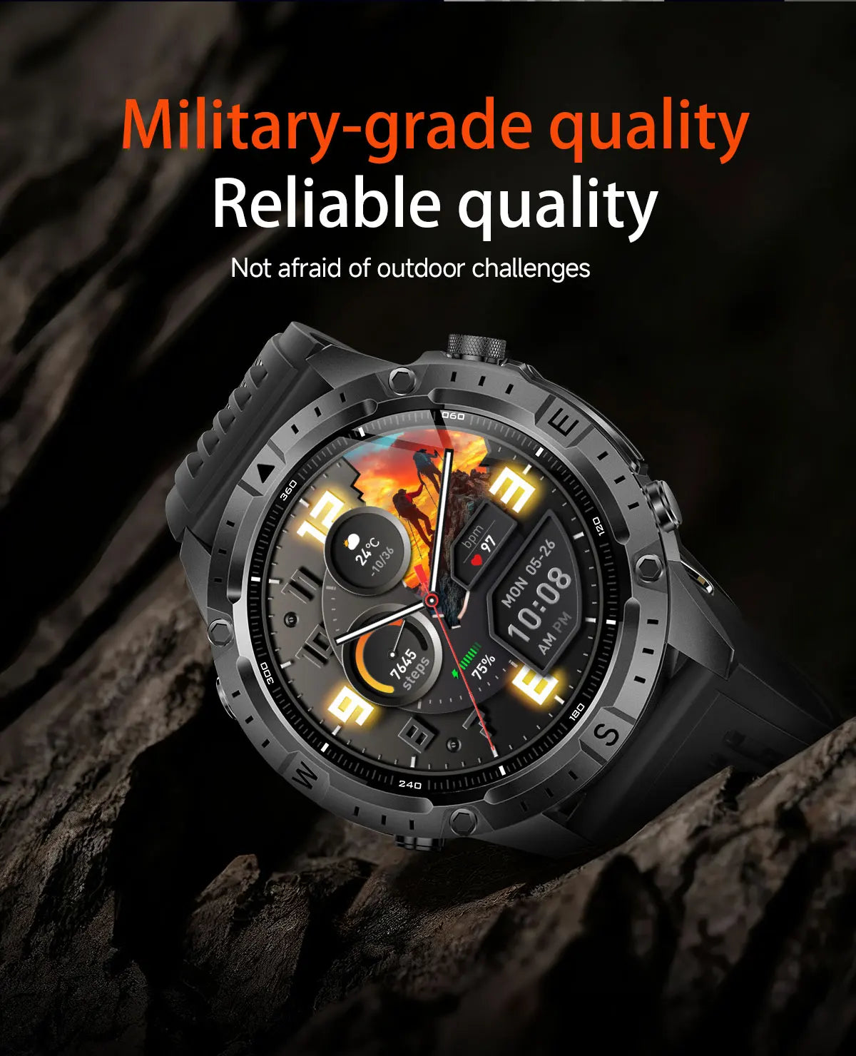 GUHUAVMI TANK Y102 GPS Smart Watch | 3ATM