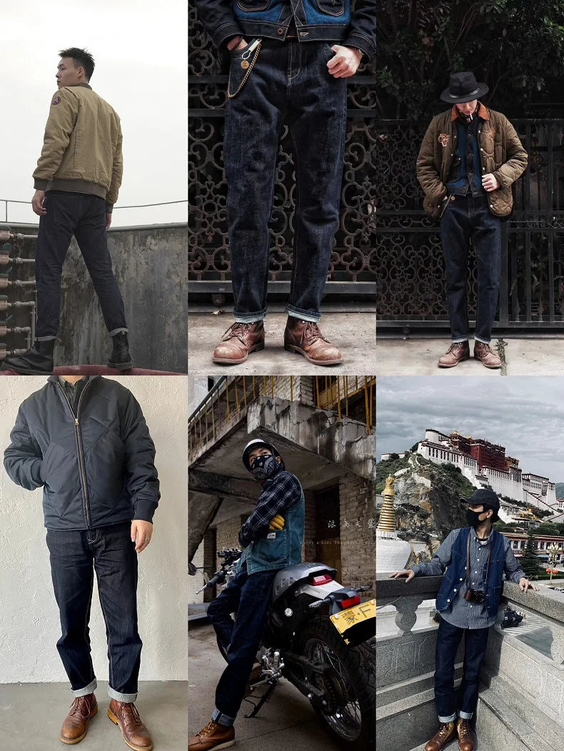 MADEN 14oz Selvedge Raw Denim Jeans – Heritage Straight Fit