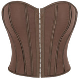 Leopard Print Strapless Corset Crop Top - USA Made Quality