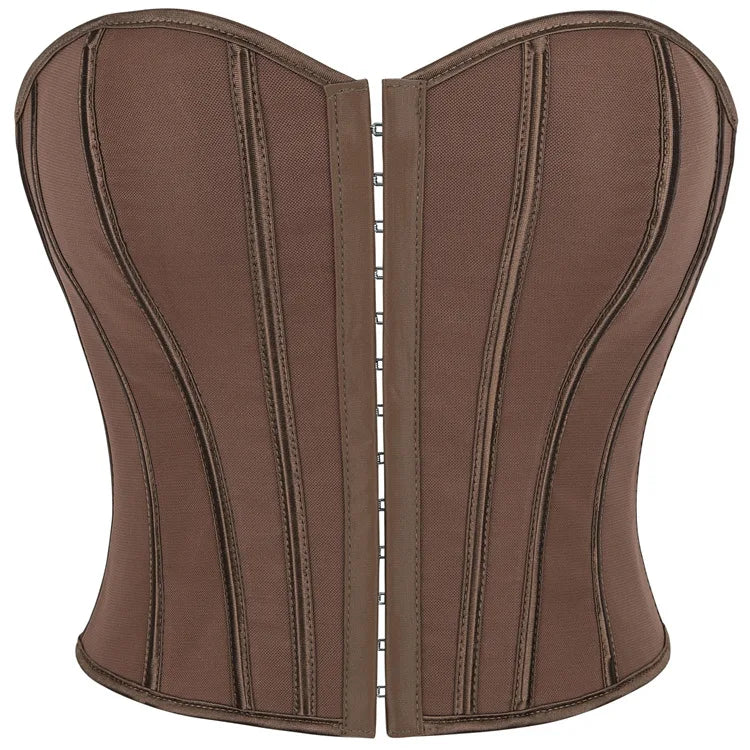 Leopard Print Strapless Corset Crop Top - USA Made Quality