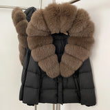 Premium Natural Fur Trim Down Jacket